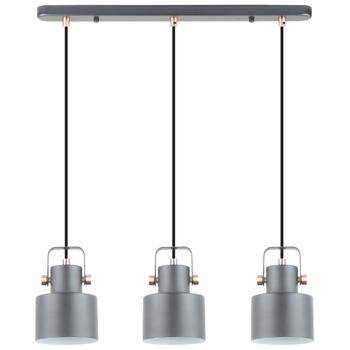BESK Griestu lampa, 3xE27, Max 40W, 220-240V, Melna (4750959149614)