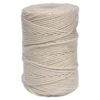 Lasso Aukla kokvilnas, balta 100m (4750959128770)