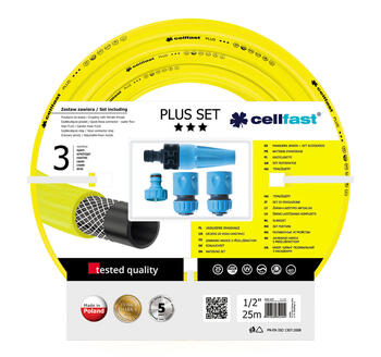Cellfast Laistīšanas šļūtene 1/2 Plus ar sprauslu kompl. (5901828856440)