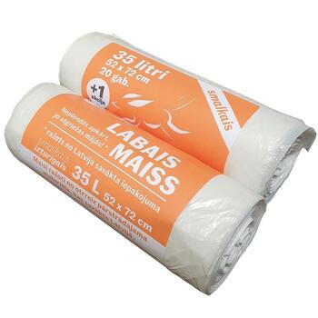 Labais maiss Atkritumu maisi 35L 20+1gb 10mkr balti (50) (4751035330223)