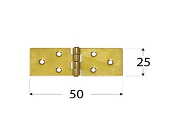 DMX Eņģe celtn. Z 50x25x1.5 mm tērauda misiņa (5907708130105)