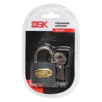 BESK Piekaramā atslēga ar 3 atslēgām 32mm, 25AR031-4 (4750959155165)