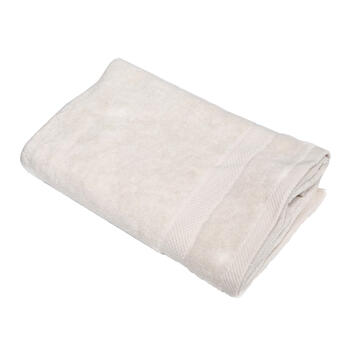 BESK Dvielis 70x140cm krēmbalts, 100% kokvilna (4750959118092)