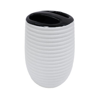 BESK Zobu birstes trauks balts, keramika (4750959136683)