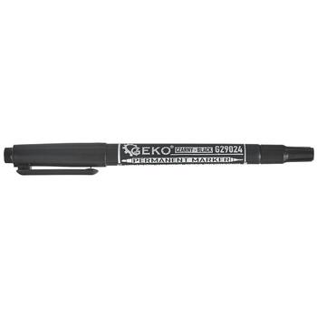 GEKO Marķieris divpusējs permanents melns 1mm/0.5mm (5901477197215)