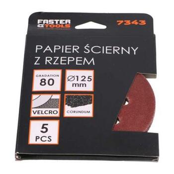 Faster Tools Smilšpap.disks Velkro d.125 Nr.  80/8caur. 5gb (5907078973432)