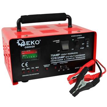 GEKO Akumulatoru lādētājs 6/12V 2-6-12A / 75A Geko (5901477112980)
