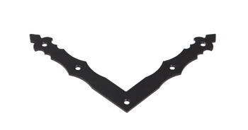 DMX Dekoratīvais stūris NAD 150x150 mm tērauda melns (5907708164360)