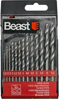 Beast Urbju komplekts metalam HSS-G 1.5-6.5mm 13gb Beast (5907698025481)