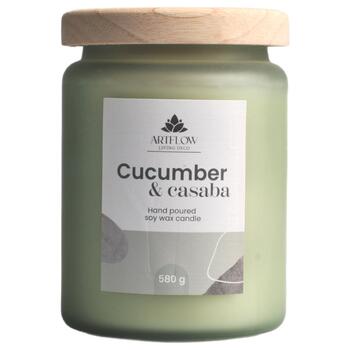 ArtFlow Aromātiskā svece CUCUMBER & CASABA 580gr, +/- 60h (4750959136300)