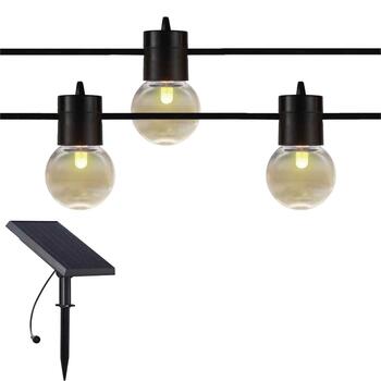 ArtFlow Dekor. lampu virtene solārā, G4x20, 0.5W, ar taimeri, 12.5m gara (4750959140420)