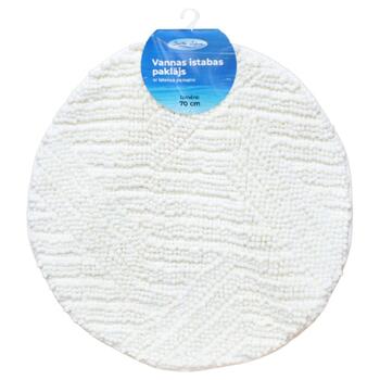 Baltic Aqua Vannas istabas paklājiņš D70cm Square, balts (4750959154267)