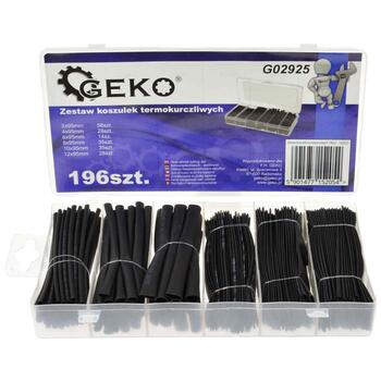 GEKO Termocauruļu komplekts meln. 196gb (5901477152054)