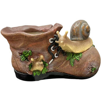 BESK Dārza dekors Gliemezis uz zābaka, 21x9x11cm (4750959142196)