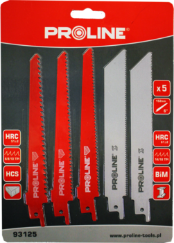 PROLINE Zobenzāģa asmens kompl. kokam, metalām 5gb (5903755931252)