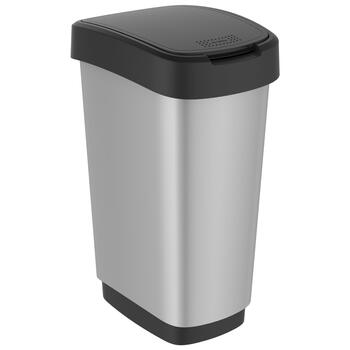 Rotho Atkrit.konteiners 25L Twist, IML sudraba (7610859146502)