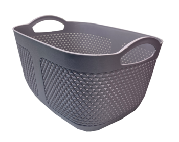 BESK Groziņš plastmasas Olivia 35x25x21cm, pelēks (4750959104071)