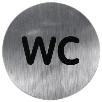 RIDDER Durvju zīme pašlīmējoša WC, nerūs.tērauda (4006956114217)