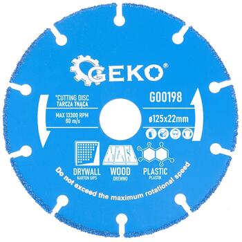 GEKO Griezējdisks 125x22mm kokām, ģipškartonām, plastm. (5901477177538)
