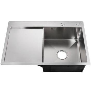 AB Izlietne NT AB 780x510x200mm ar virsmu, labā, satīna, ar sifonu (4750959134542)
