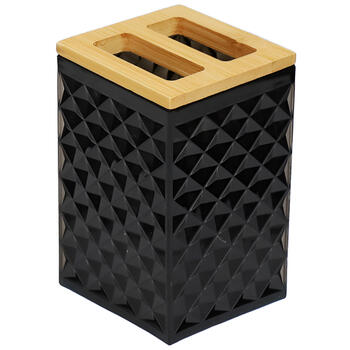 BESK Glāze vannas istabas universāla Diamond, melna (4750959136546)