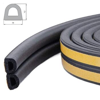 Sanok Blīvgumija dubultā D profils 12x14mm melns (2x20m) m (5901729810008)