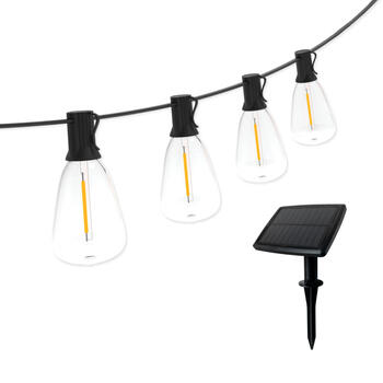 ArtFlow Dekoratīva lampu virtene ar saules bat., 8.25m, E12x12gb, s. balta (4750959136416)
