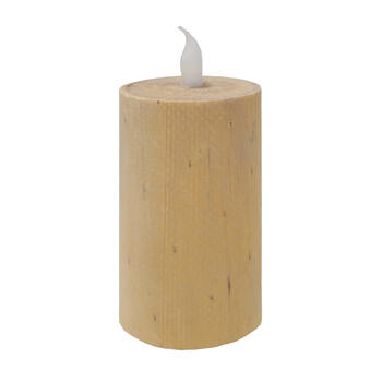 BESK Dekors Svece LED 6x10cm, koka efektu (4750959144909)