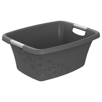 Rotho Bļoda 25L kvadrāta Flowers, pelēka (7610859234704)