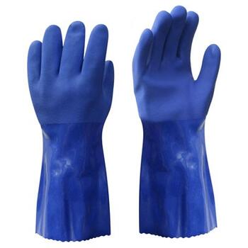 SG Cimdi PVC 30cm ar neslīd.pārkl. zilas 10.izm. (4750959029220)