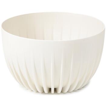 LAMELA Puķu pods Mira zems 240mm 3.6L, balts (5900119059096)