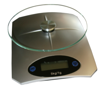 BESK Svari virtuves digitālie 5kg balti/pelēki (4750959082195)