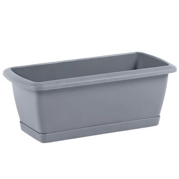 Prosperplast Balkona kaste 40cm ar paliktni pelēka (5905197962689)