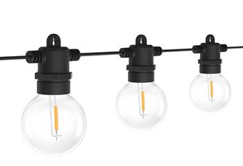 ArtFlow Dekoratīva lampu virtene, 5m gara, G40 E12x10gb, silti balta (4750959131008)
