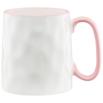 AMBITION Krūze keramiska Zanzi ar rozā osiņu 400ml (5907530431777)