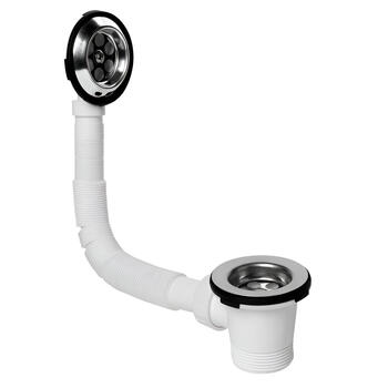 PLASTBRNO Izlpūde/pārplūde vannas sifonam 1 1/2 (8595156220102)