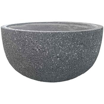 BESK Puķu pods stiklšķiedras pusapaļš 40x20, gaiši pelēks (4750959115039)