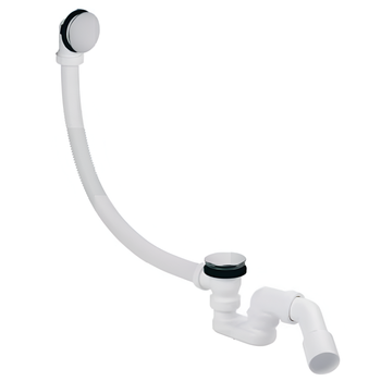 PLASTBRNO Sifons vannas EVK0147 Klik Klak Inox, 45°,40/50mm, L=75cm (8595156242630)