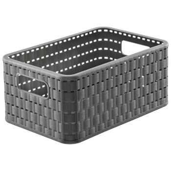 Rotho Grozs plastmasas 6L Country, antracīts (7610859169228)