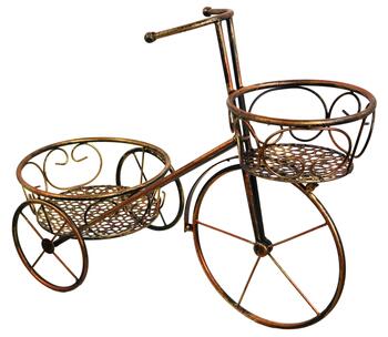 BESK Puķu poda turētājs Velosipēds metāla 2-vietīgs 55x25x43cm, b (4750959125380)