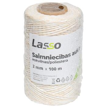 Lasso Aukla saimniecības 2mm 100m kokvilna/poliesters (4750959140550)