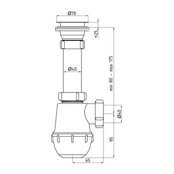 Ani Plast Sifons Ani Grot izl. 1 1/2x40mm (4779037102747)
