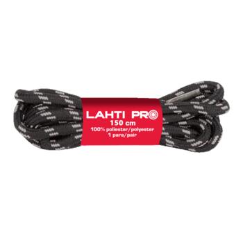 LAHTI PRO Kurpju šņores apaļas 150cm 1pāris melns-pelēkas (5903755119582)