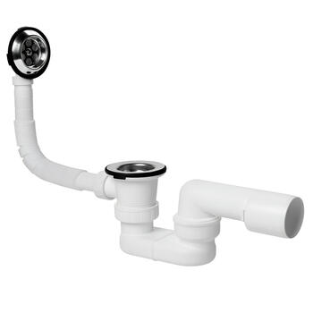 PLASTBRNO Sifons vannas EV10050 1 1/2x40/50mm, ar izplūdi un pārplūdi (8595156220881)