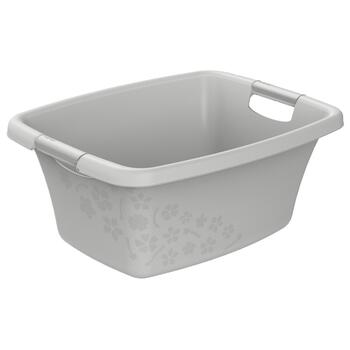 Rotho Bļoda 25L kvadrāta Flowers, gaiši pelēka (7610859153395)