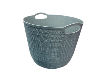 BESK Groziņš plastmasas apaļš 33x26cm zils (4750959088982)