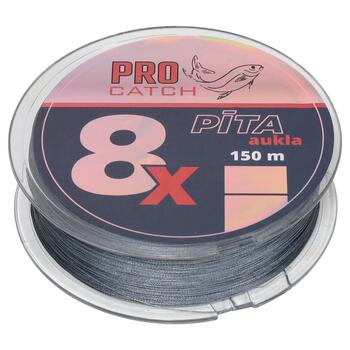 Pro Catch Pītā aukla Pro Catch X8 0.13mm 150m pelēka (4750959127346)