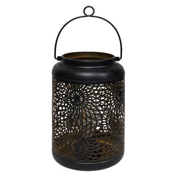 ArtFlow Dārza Laterna ar LED uz baterijām, 15x15x22cm, melna (4750959142257)