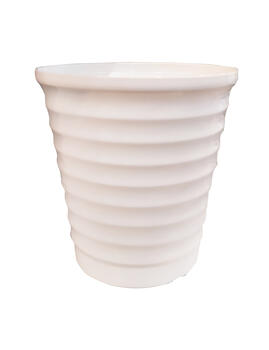 BESK Puķu pods plastmasas 35x38cm, balts (4750959098400)
