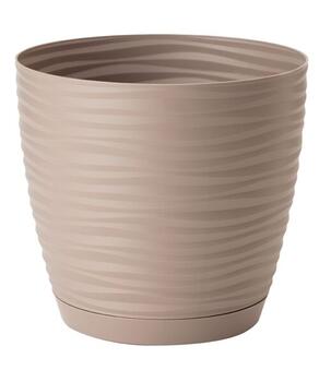 FORM PLASTIC Puķu pods SAHARA ar paliktni 23cm, g.brūns (5907474352268)